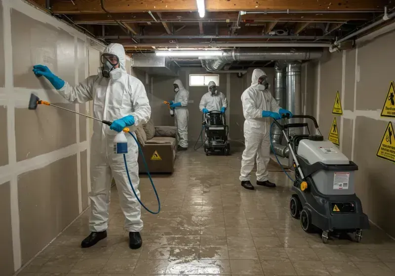 Basement Moisture Removal and Structural Drying process in Macon, GA